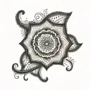 mandala under the buttock  tattoo design idea
