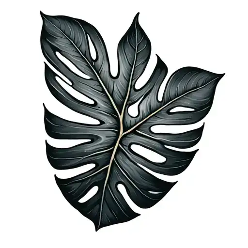 Monstera Leaf tattoo design idea