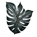 Monstera Leaf tattoo design idea