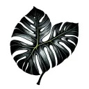 Monstera Leaf tattoo design idea