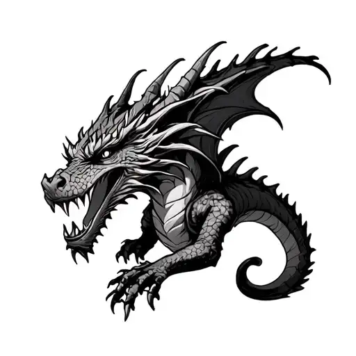 dr. Jekyll, Mr. Hyde as a dragon tattoo design idea