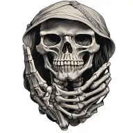 skeleton hands praying hands tattoo design idea