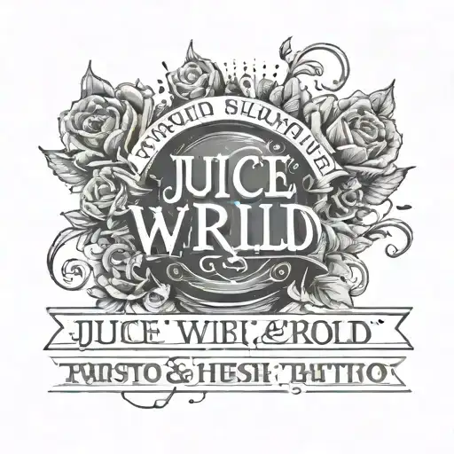 juice wrld quote tattoo design idea