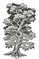 yggdrasil tree tattoo design idea