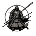 samurai Warrior Protector leader provider family tattoo design idea