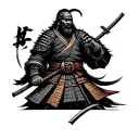 samurai Warrior Protector leader provider family tattoo design idea