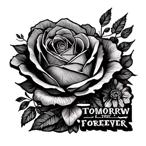 224 Today Tomorrow Forever tattoo design idea
