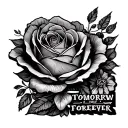 224 Today Tomorrow Forever tattoo design idea