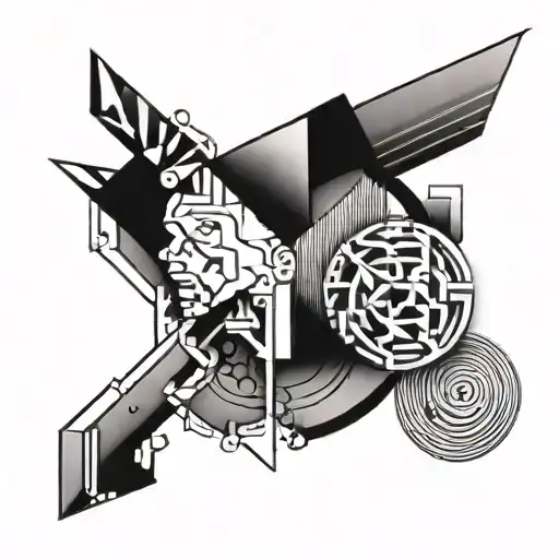 Simple Minimal Abstract male stylish tattoo tattoo design idea