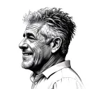 Anthony Bourdain tattoo design idea