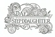 step daughter name tattoo design idea