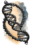 arm sleeve tattoo dna strand tattoo design idea