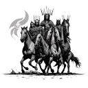 four horseman of the apocalypse tattoo design idea