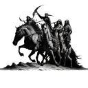four horseman of the apocalypse tattoo design idea
