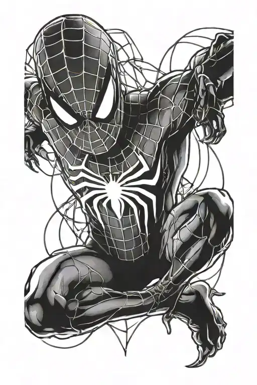 spider man on my forarm half sleeve tattoo design idea