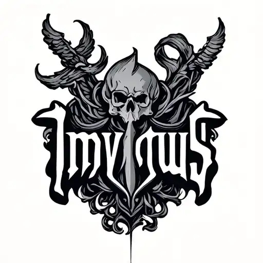 Invictus Font tattoo design idea