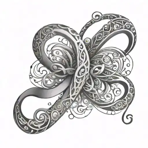 infinity symbol with names incorporated tattoo design idea