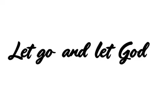 "Let go and let God" tattoo design idea