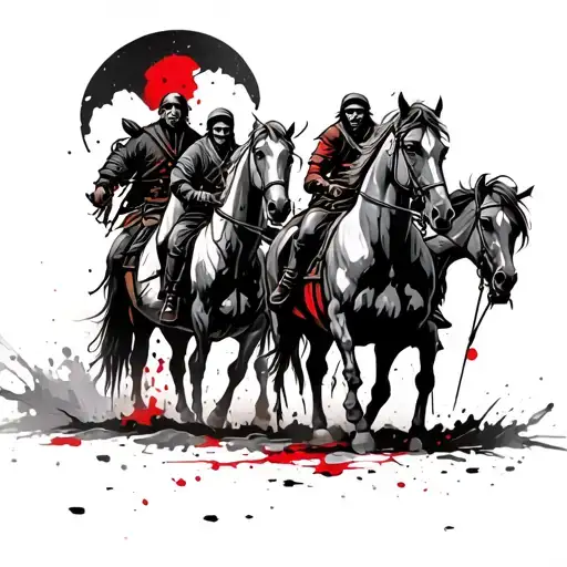 four horsemen of the apocalypse tattoo design idea