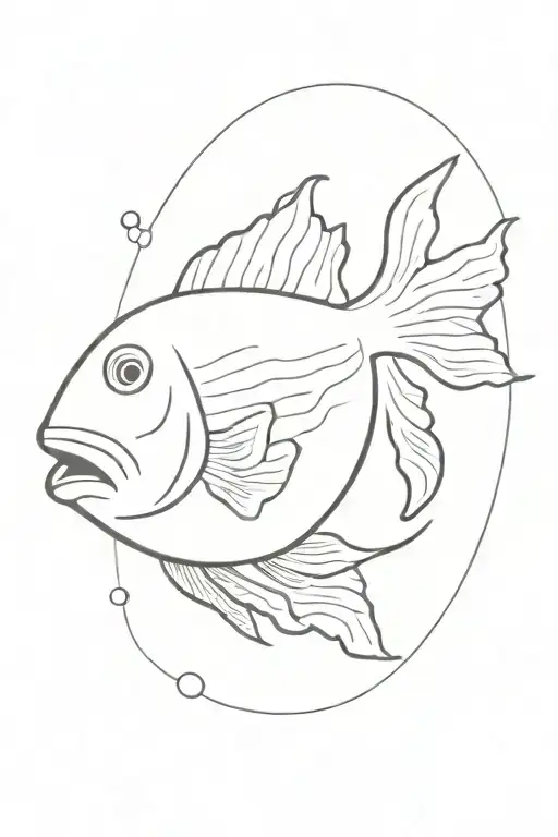 the fish from Harry styles adore you music video tattoo design idea