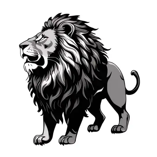 Lion Christian tattoo design idea