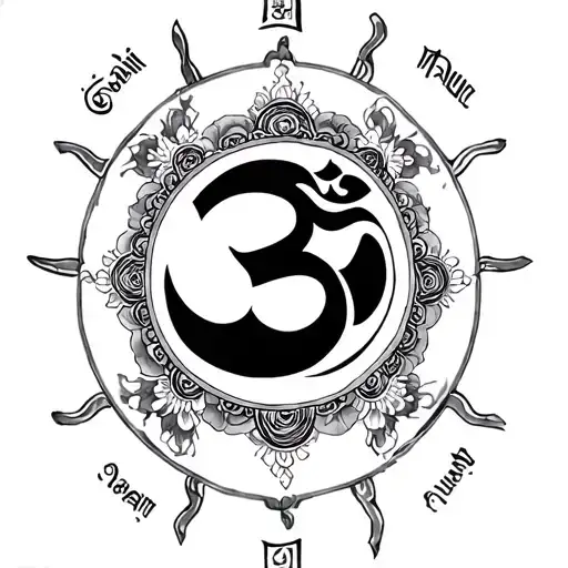 Om Mani Padme Hum tattoo design idea