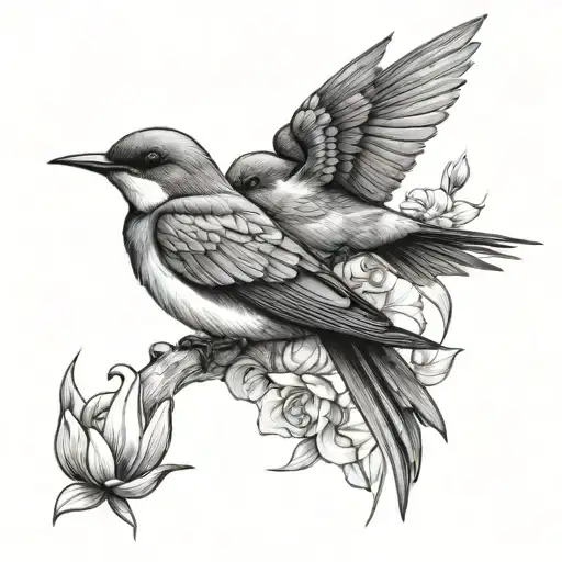 swallows totto tattoo design idea