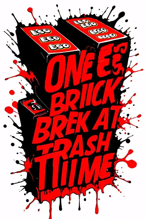 "One brick at a time" Lego tattoo design idea