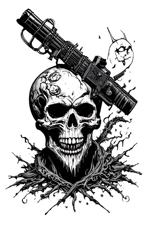alternative metal music, blackops  zombies, gaming, skulls,  tattoo design idea