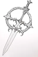 Joan of arc sword tattoo design idea