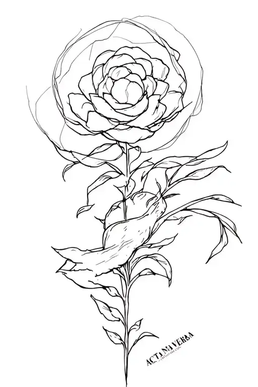 Acta non Verba tattoo design idea