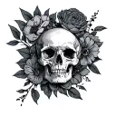 initial DV below 05-05 tattoo design idea