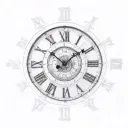 broken Roman numeral clock tattoo design idea