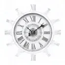 broken Roman numeral clock tattoo design idea