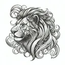 lion heart tattoo design idea