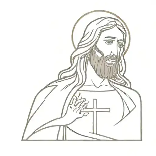 heart of jesus christ tattoo design idea