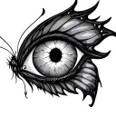 Evil Eye Butterfly tattoo design idea