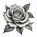 concrete rose tattoo design idea