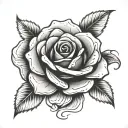 concrete rose tattoo design idea