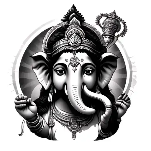 lord Ganesha, lord krishna and lord shiva combination tatoo tattoo design idea