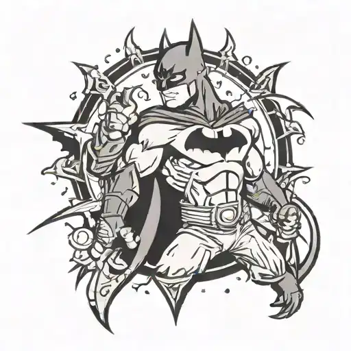 batman, charizard, jim kazama, crash bandicut tattoo design idea