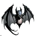 Gothic Bat tattoo design idea