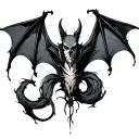 Gothic Bat tattoo design idea