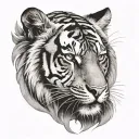 rare breed and tiger tattoo design idea
