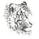 rare breed and tiger tattoo design idea