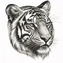 rare breed and tiger tattoo design idea