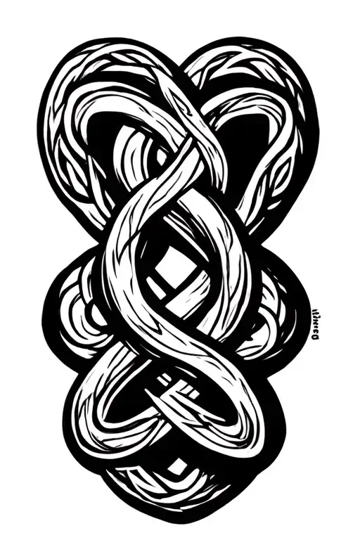 Celtic love knot tattoo design idea