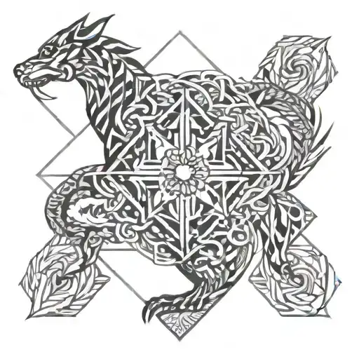 Elementa fire earth wind water tattoo design idea