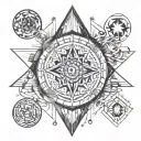 Elementa fire earth wind water tattoo design idea