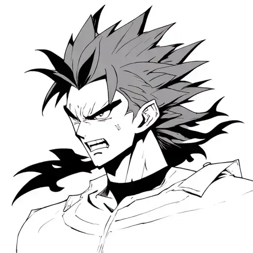 Gon from hxh, raging, demonic tattoo design idea